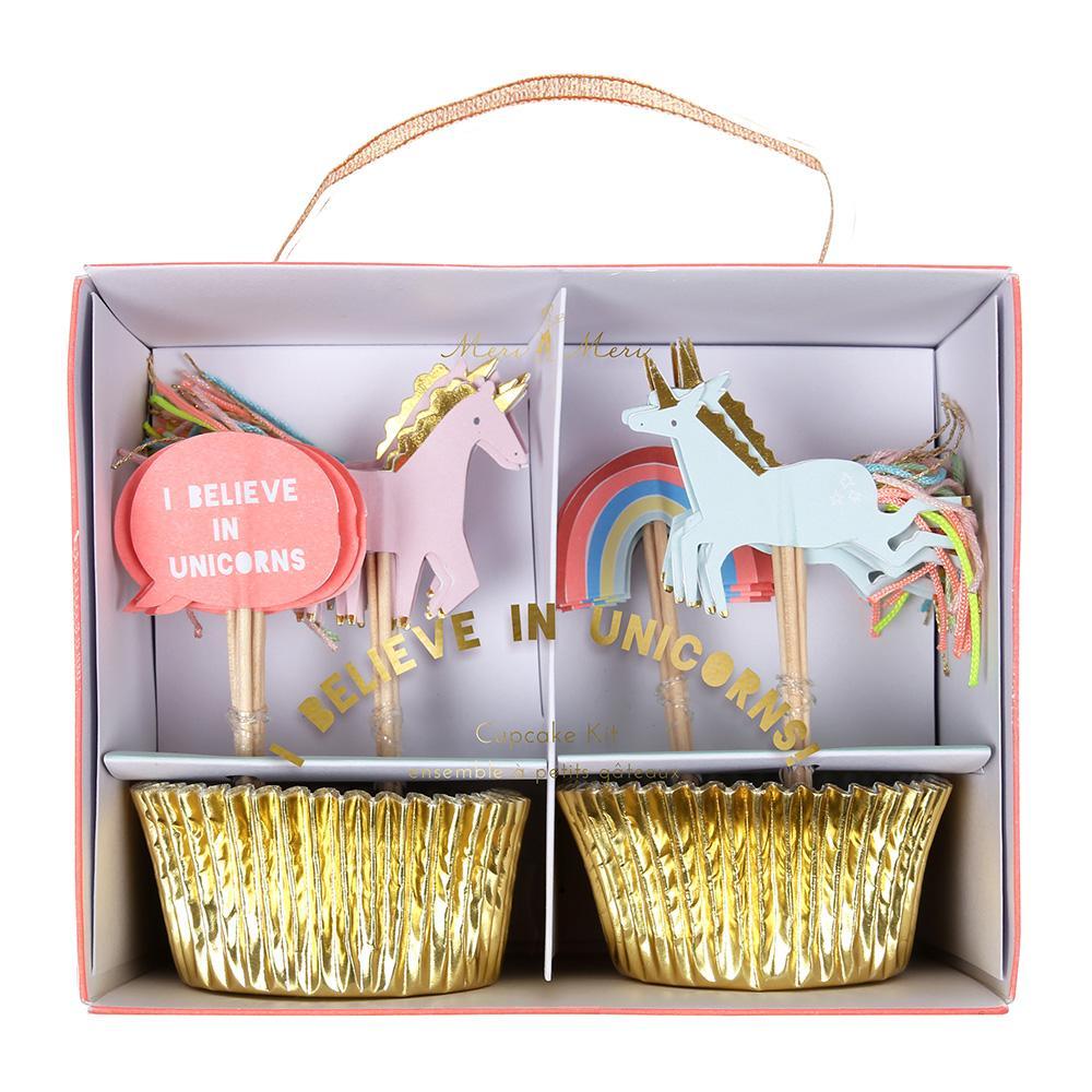 ENHJØRNING / REGNBUE -  Cupcake kit(x24) - fra Meri Meri