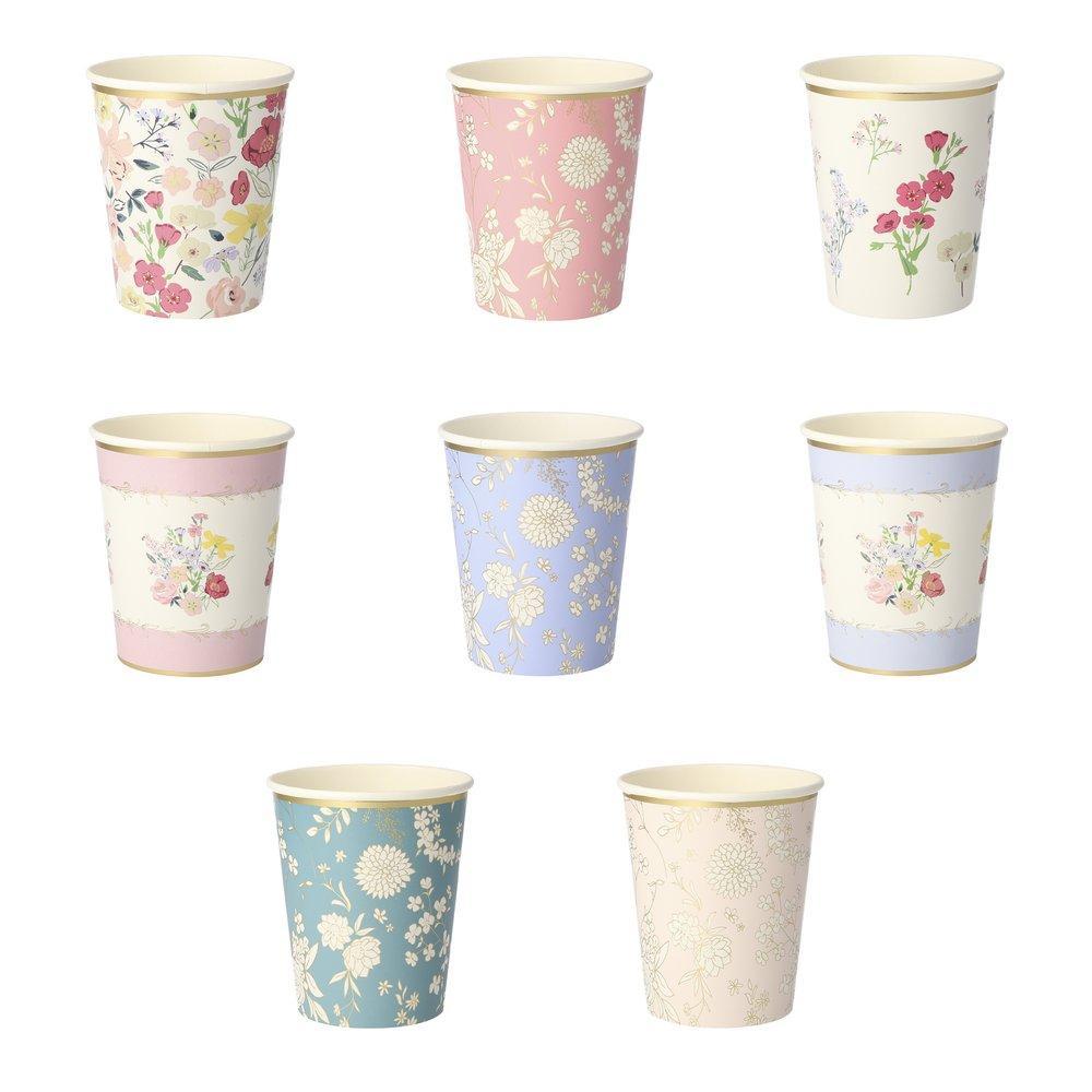 BLOMSTER / ENGELSK HAGE - Cups (x8) - fra Meri Meri