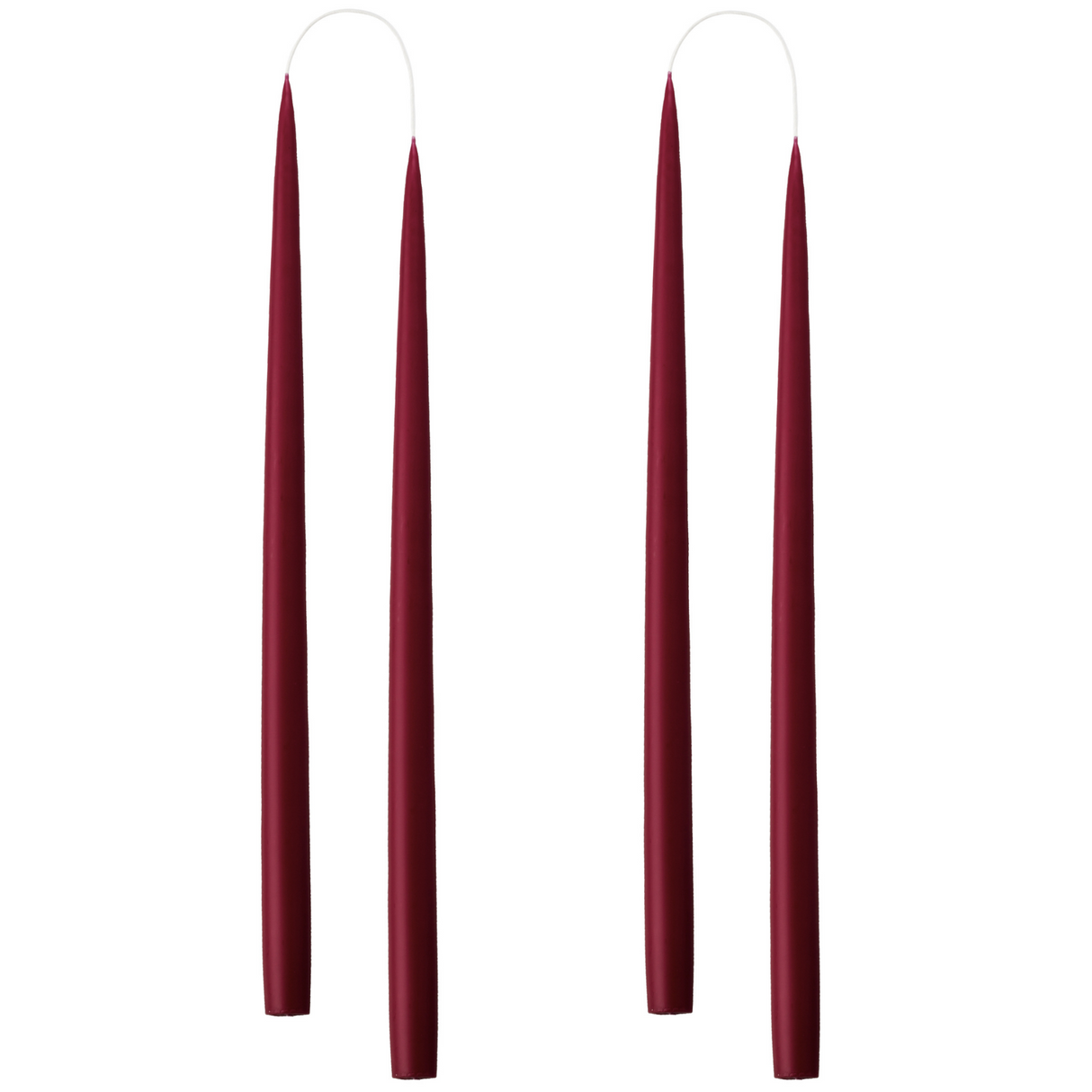 LYS FRA KUNSTINDUSTRIEN 35 CM - 2 STK BORDEAUX