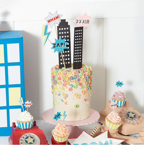 SUPERHELT -  Cake Topper (6 deler)