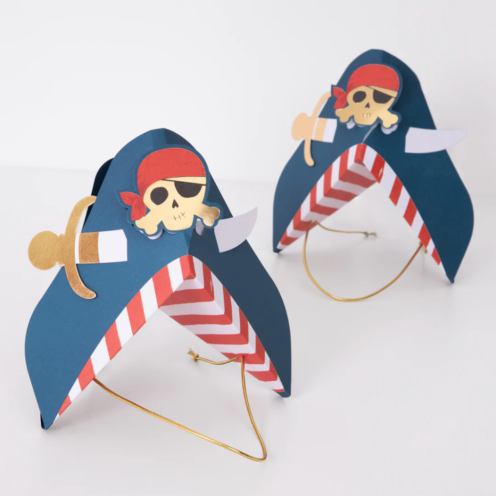 PIRAT - Blå piratfesthatter (x 8st)