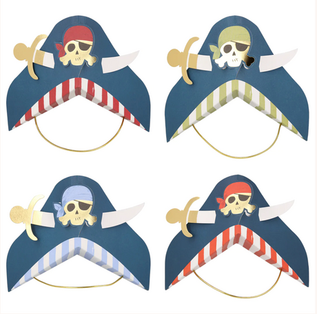 PIRAT - Blå piratfesthatter (x 8st)