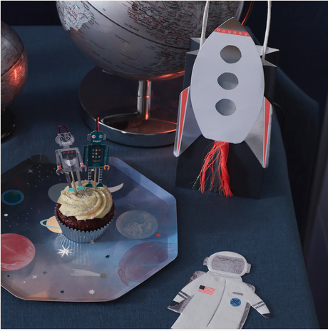 ROBOT / SPACE  Cupcake Kit (x 24st toppers) - fra Meri Meri