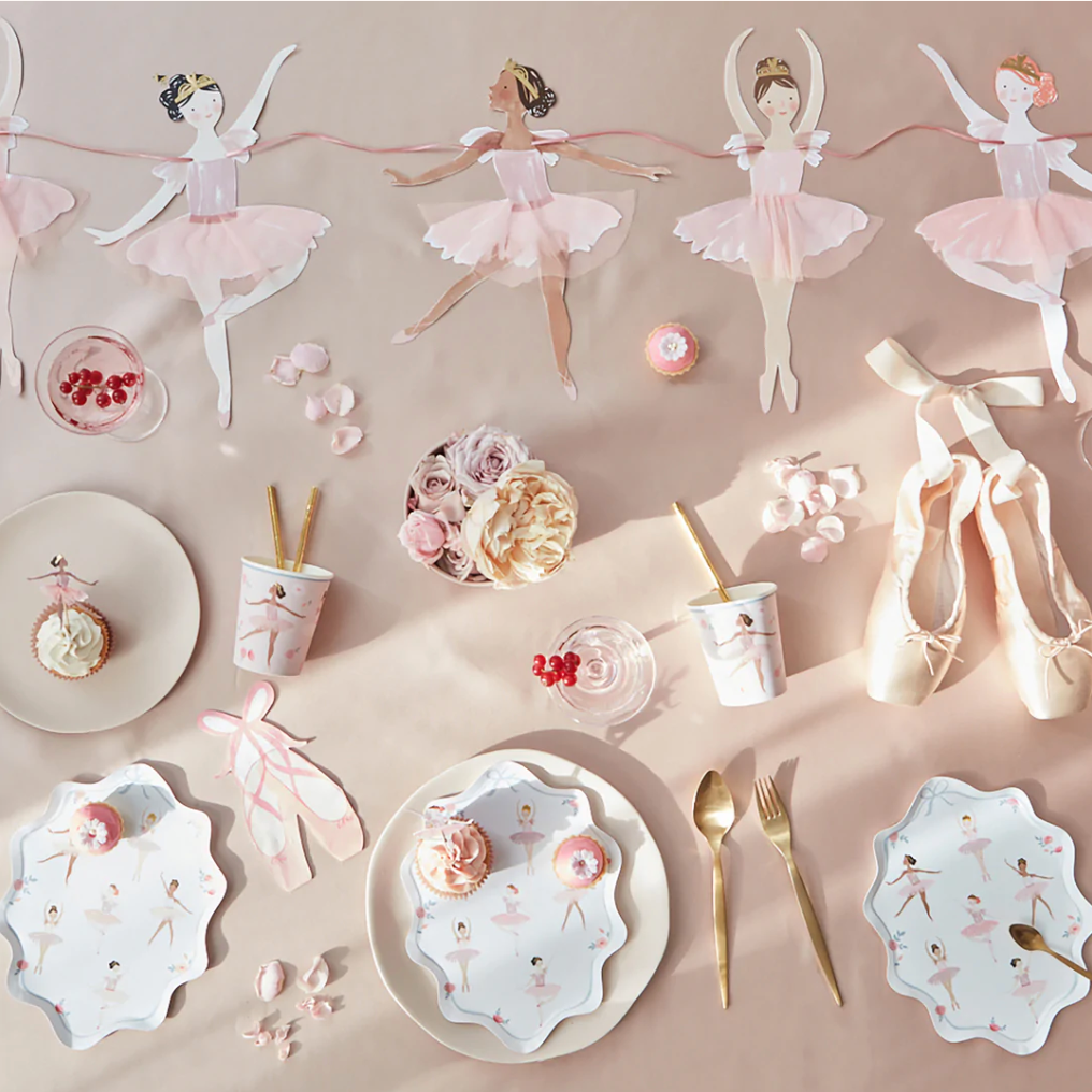 BALLERINA - Tallerken (x 8) - fra Meri Meri