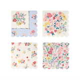 BLOMSTER / ENGELSK HAGE  - Små Servietter(x16)