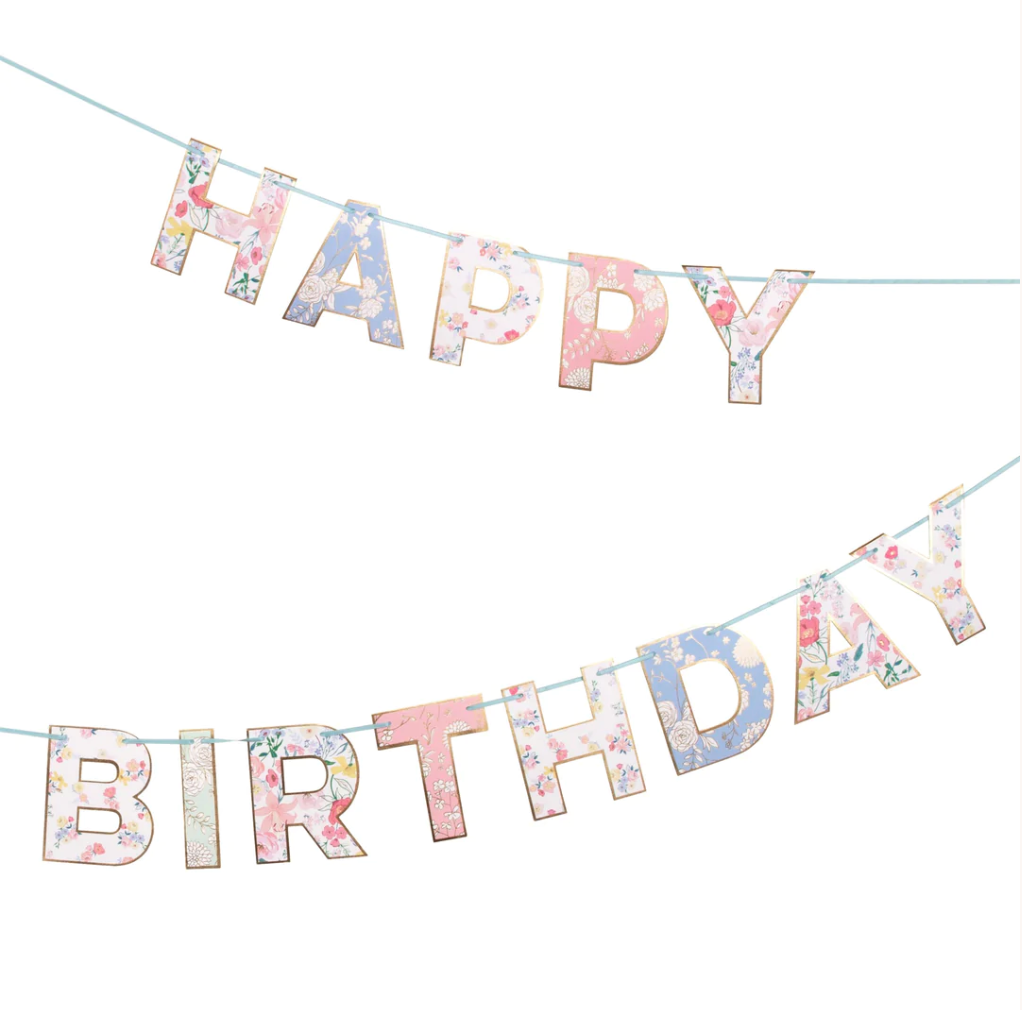 English Garden Birthday Garland