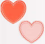 Lacy Heart Large Napkins (x 16)
