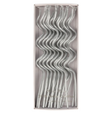 Silver Swirly Candles (x 20)