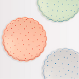 Star Pattern Dinner Plates (x 8)