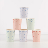 Star Pattern Cups (x 8)