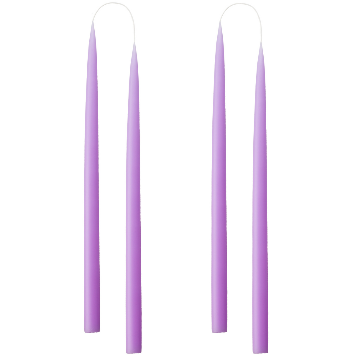 LYS FRA KUNSTINDUSTRIEN 35 CM - 2  STK PASTEL PURPLE